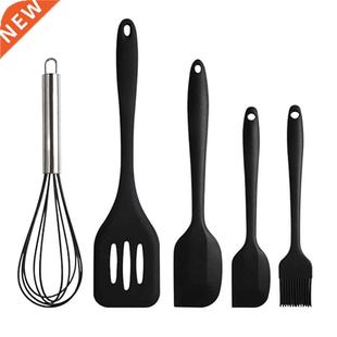 Black Kitchen Tools Set 5pcs Restaurant Clean Easy Spatula