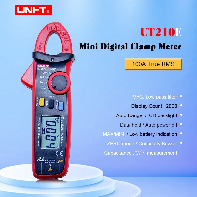 UT210E Digital Clamp Meter True RMS Auto Range UT210D 2000 C