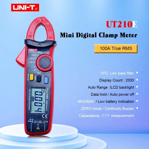 UT210E Digital Clamp Meter True RMS Auto Range UT210D 2000 C