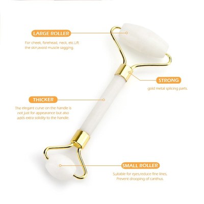 White Jade Face Massage Roll Gouache Scraper Guasha Masseur