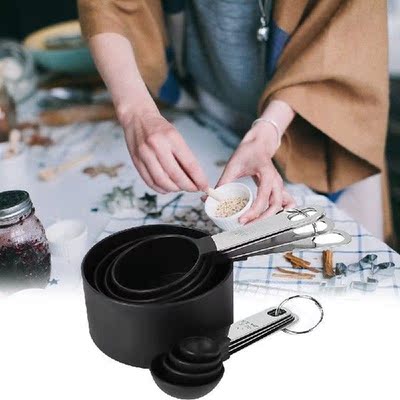8PCS Stainless Steel Measuring Cups Spoons Kitchen Baking