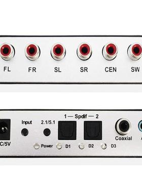 Digital 5.1 EU Audio Decoder Dolby Dts/Ac-3 Optical To 5.1-C