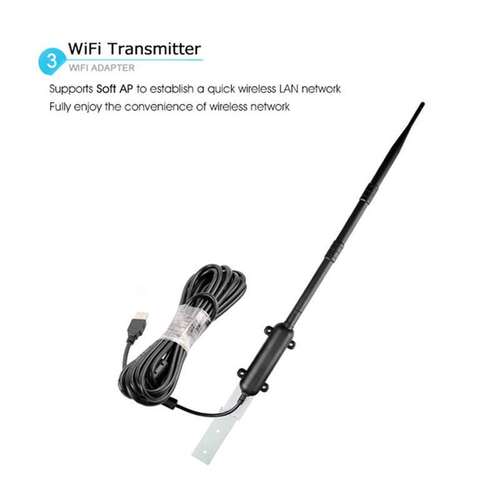 Outdoor High Power WiFi Router USB Adapter Long Range Antenn