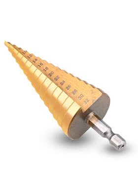 Drill Bit HSS Titanium Coated Step Drill Wood Set Power Tool