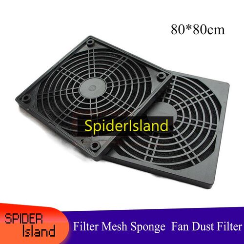 3-In-1 Fan SPONGE-FILTER Dust-Cover Case Guards Mesh 80mm PC
