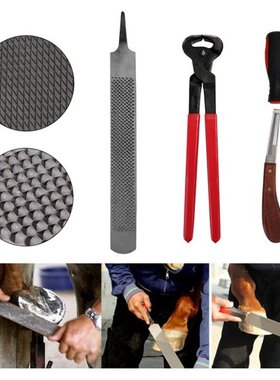 4/7/8PCS Horse Farrier Hoof Nipper Trim Shoeing File Rasp Ha