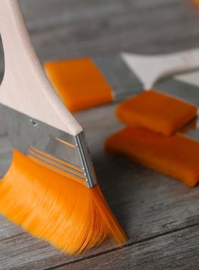 12Pcs/Set Flat Nylon Hair Wooden Penholder Oil Painting Brus