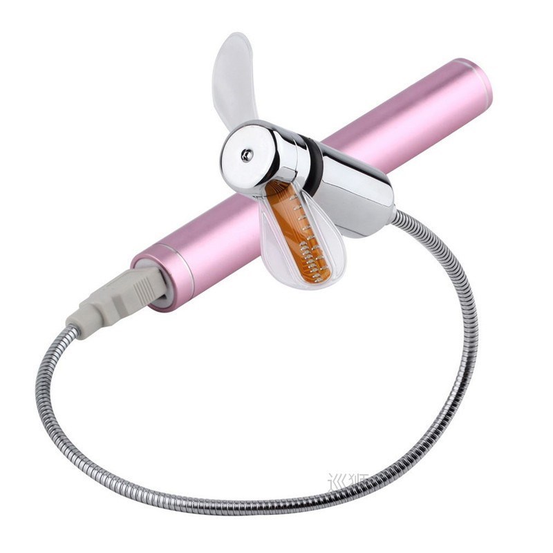 Hand Mini USB Fan Portable Gadgets Flexible Gooseneck LED Cl