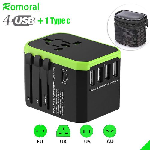 Universal Travel Adapter International Wall Charger AC Plug