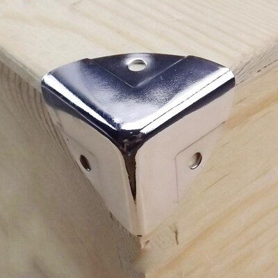 12Pcs Silver Cabinet Trunk Corner Protector Furniture Case B