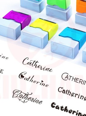 Custom teacher Name ink Stamp Signature Calligraphy Selfing-