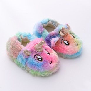 Winter Unicorn Slippers Kids Toddler Girl Flip Flop Baby Boy