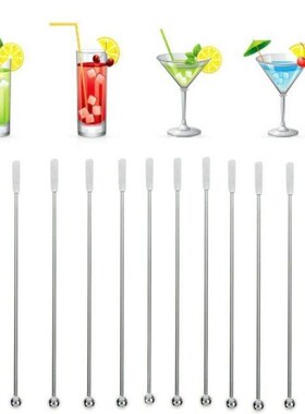 10pcs 19cm Cocktail Drink Mixer Bar Puddler Muddler Stirring