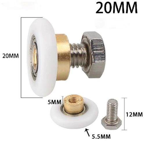 4pcs Shower Room Pulley Bathroom Sliding Glass Door Wheels