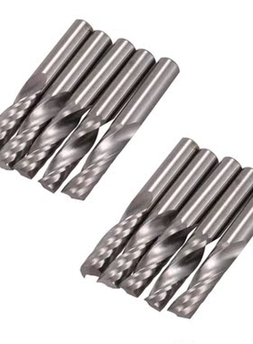 10Pcs 6mm 1/4 Inch Carbide Cnc Router Bits One Single Flute