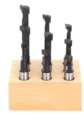 9PCS F1 Type Boring Cutter 3/8-Inch CNC Milling Tools Kit Se