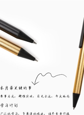 Exquisite Retractable Signing Pen Matte Aluminum Grip 0.5mm