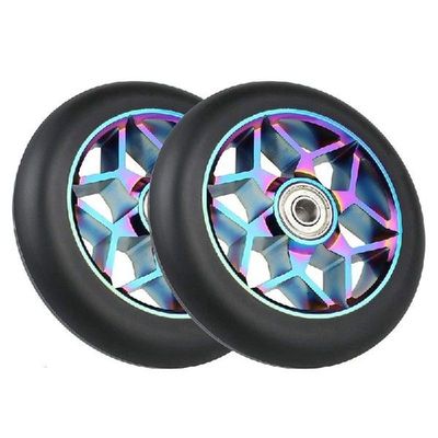 2 Pcs Scooter Accessories 110mm Scooter Wheels Colorful Pu