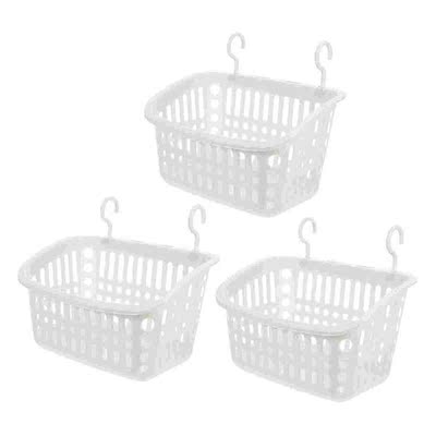 3pcs Bathroom Storage Baskets Plastic Toiletries Organizers