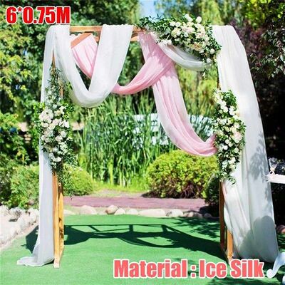 0.75M*6M Ice Silk Wedding Arch Drape Fabric Party Drapes