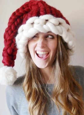 Christmas Hat Santa Claus Hats Children Soft Woolen Knitting