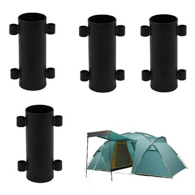 4pcs Camping Tent Rod Holder Metal Awning Poles Holder