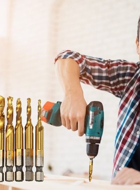 1/4 Inch Hex Tap Drill Bits Fluted Machine Screw Tap HSS Tap