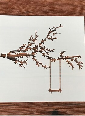 1PC Romantic swing Shaped Reusable Stencil Airbrush Paintin