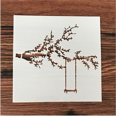 1PC Romantic swing Shaped Reusable Stencil Airbrush Paintin