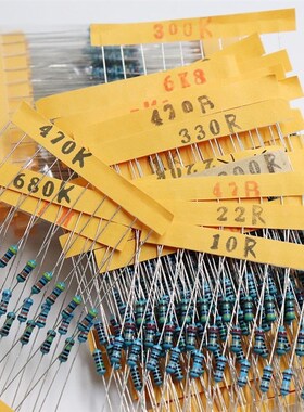300Pcs 10 -1M Ohm 1/4w Resistance 1% Metal Film Resistor  As