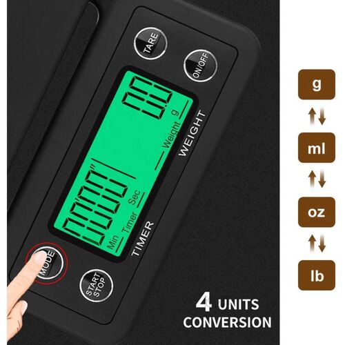 Household Drip Coffee Scale with Timer 0.1g High Precision E