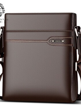 LAORENTOU Men's Genuine Leather Crossbody Bag Business M
