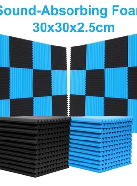 24PCS 300x300x25mm Home Studio Acoustic Foam Soundproofing A