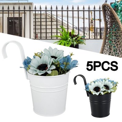 5 Pcs Wall Hanging Flower Pots Home Tuin Decoratie Plantenba