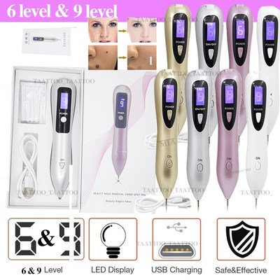 6 & 9 level Laser Plasma Pen Freckle Remover Machine LCD
