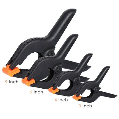 Woodworking Spring Clamps 3/4 /6/9 Inch Plastic Nylon Carpen