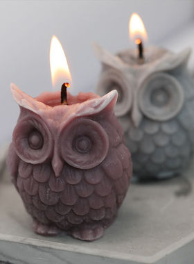 1pc 3D Owl Candle Mold Silicone Mold for Candle Making DIY H