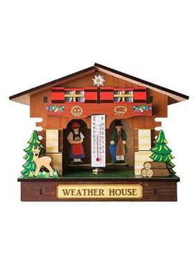 2 In 1 Indoor Wooden House Barometer Bathroom Sauna High