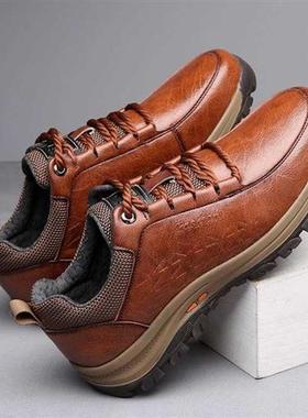 New Fashion Autumn Men Leather Shoes Brogue Casual safety sh