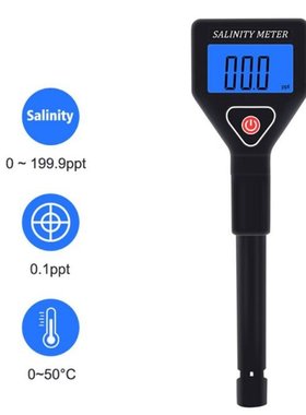 Portable Salinity Meter Salinometer Halometer Salt Gauge Sal
