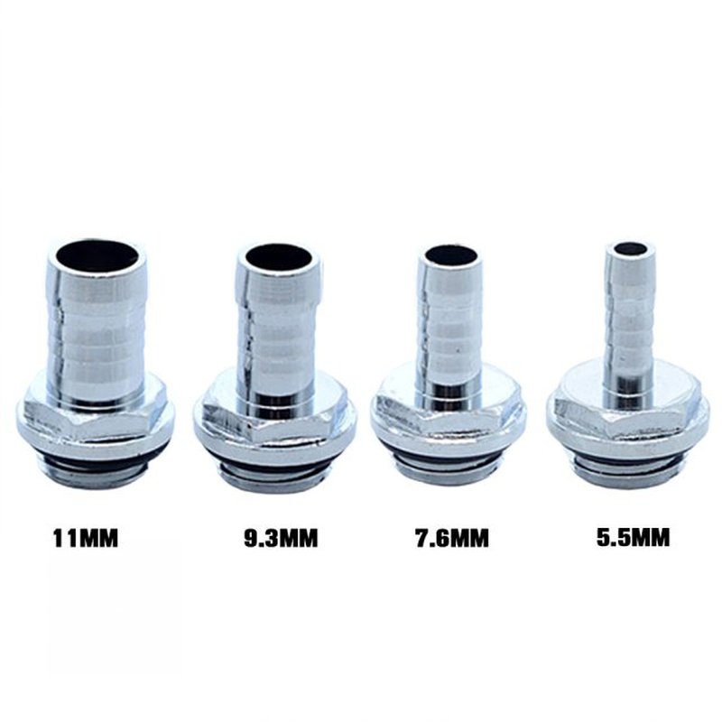 5.5/7.6/9.3/11mm Computer PC Water Cooler Tank Drainage Buff