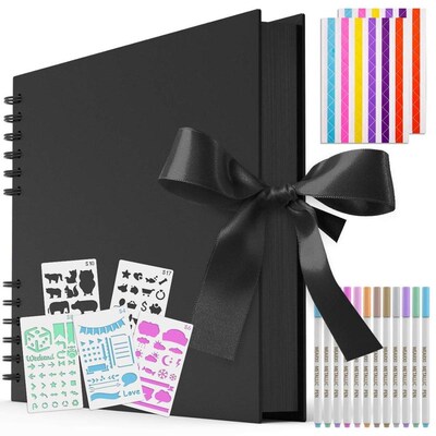 80Pages Black Photo Albums DIY Scrapbook Paper Picture with