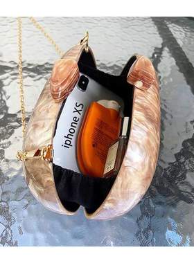 Ellipse Acrylic Bags Cute Clutches Coffee Handbag Evening Cl