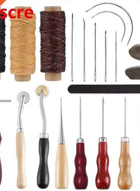 Leather Sewing Kit With Various Types of Awl, Wax Thread, Gr
