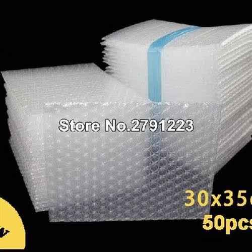 50pcs New White Bubble Bags 30*35cm Transparent Paded