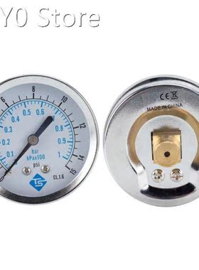 015psi 01barkpa100 Pressure Gauge 14&quot NPT Back M