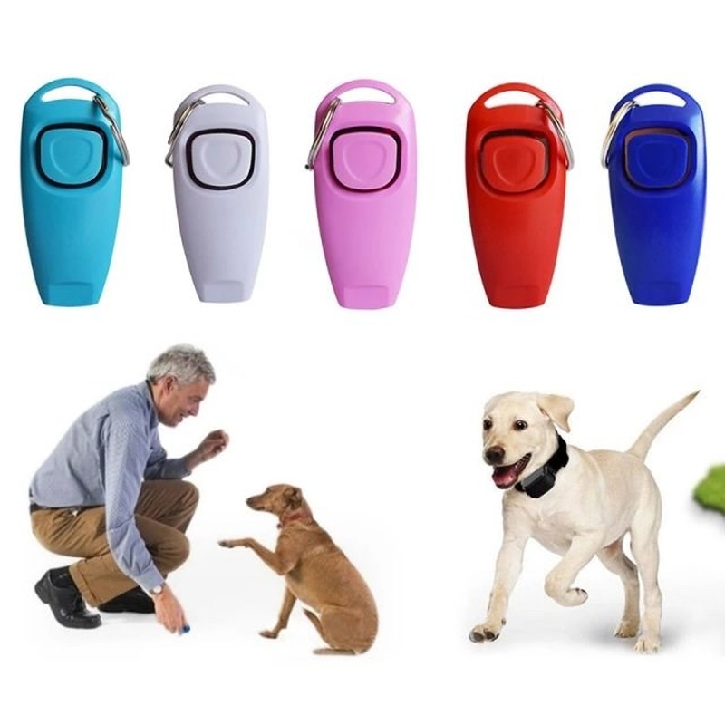 5Colors Hot Selll 2 In 1 Pet Clicker Dog Training Whistle An