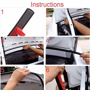 10Pcs Car Door Seal Strip Kit Soundproof Noise Insulation We