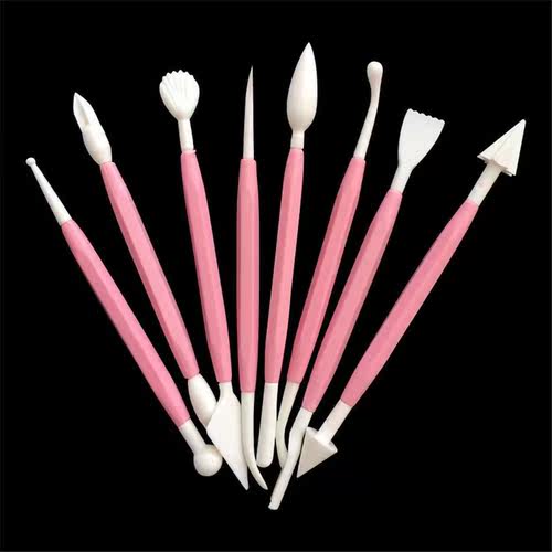 8pcs/set Clay Modeling Tools Plastic Wax Carving Pottery Too