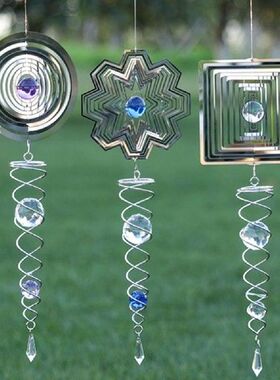 Reflective Mirror Wind Chime 3D Folding Pendant Garden Home